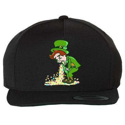 Funny St Patricks Day Leprechaun Shamrock Pattys Day Party Wool Snapback Cap