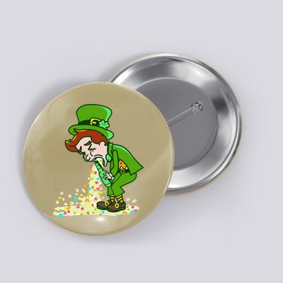 Funny St Patricks Day Leprechaun Shamrock Pattys Day Party Button