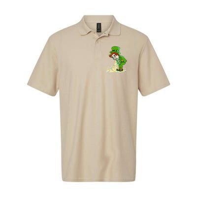 Funny St Patricks Day Leprechaun Shamrock Pattys Day Party Polo