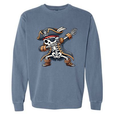 Funny Skeleton Pirate Dabbing Halloween Meaningful Gift Garment-Dyed Sweatshirt