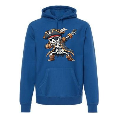 Funny Skeleton Pirate Dabbing Halloween Meaningful Gift Premium Hoodie