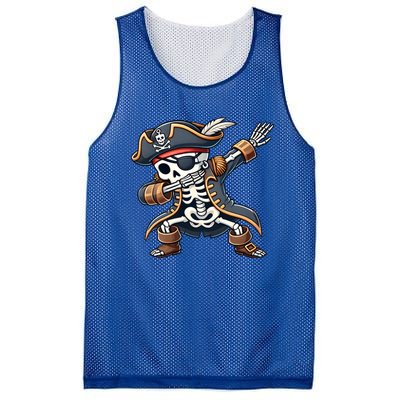 Funny Skeleton Pirate Dabbing Halloween Meaningful Gift Mesh Reversible Basketball Jersey Tank