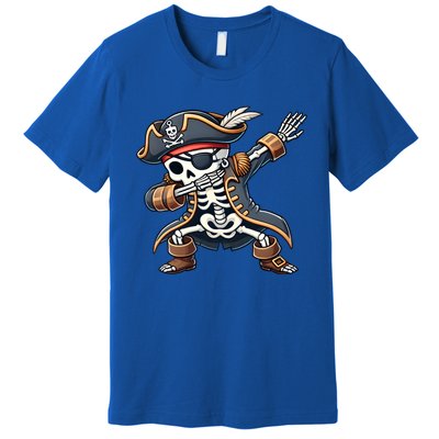 Funny Skeleton Pirate Dabbing Halloween Meaningful Gift Premium T-Shirt