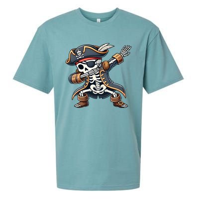 Funny Skeleton Pirate Dabbing Halloween Meaningful Gift Sueded Cloud Jersey T-Shirt