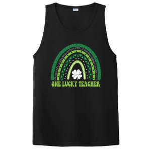 Funny St Patricks Day Cute Gift For Teacher One Lucky Teacher Gift PosiCharge Competitor Tank