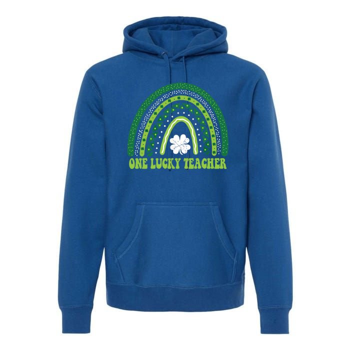 Funny St Patricks Day Cute Gift For Teacher One Lucky Teacher Gift Premium Hoodie