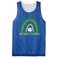 Funny St Patricks Day Cute Gift For Teacher One Lucky Teacher Gift Mesh Reversible Basketball Jersey Tank