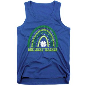 Funny St Patricks Day Cute Gift For Teacher One Lucky Teacher Gift Tank Top