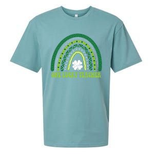 Funny St Patricks Day Cute Gift For Teacher One Lucky Teacher Gift Sueded Cloud Jersey T-Shirt