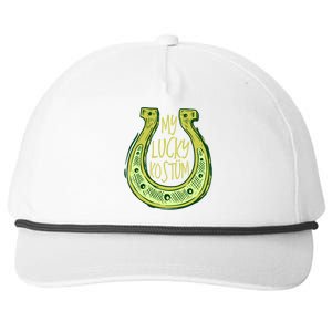 Funny Saint Patrick Day Costume Cute Gift Horseshoe Lucky Design Funny Gift Snapback Five-Panel Rope Hat