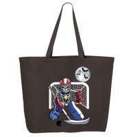 Funny Skeleton Playing Ice Hockey Happy Halloween Day Boy 25L Jumbo Tote