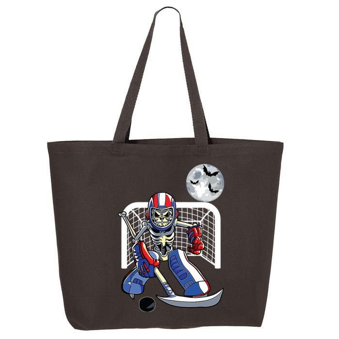 Funny Skeleton Playing Ice Hockey Happy Halloween Day Boy 25L Jumbo Tote