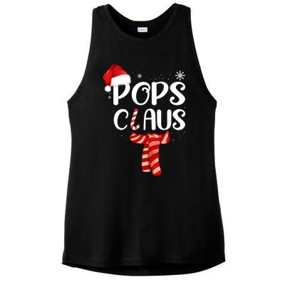 Funny Santa Pops Claus Christmas Family Matching Pajama Gift Ladies PosiCharge Tri-Blend Wicking Tank