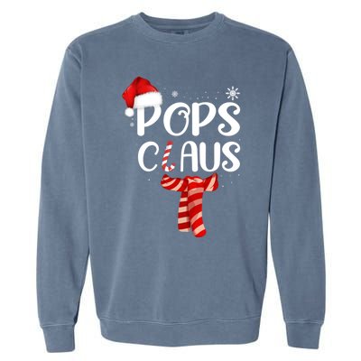 Funny Santa Pops Claus Christmas Family Matching Pajama Gift Garment-Dyed Sweatshirt