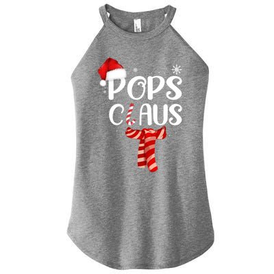 Funny Santa Pops Claus Christmas Family Matching Pajama Gift Women’s Perfect Tri Rocker Tank