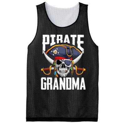 Family Skull Pirate Grandma Jolly Roger Crossbones Flag Mesh Reversible Basketball Jersey Tank