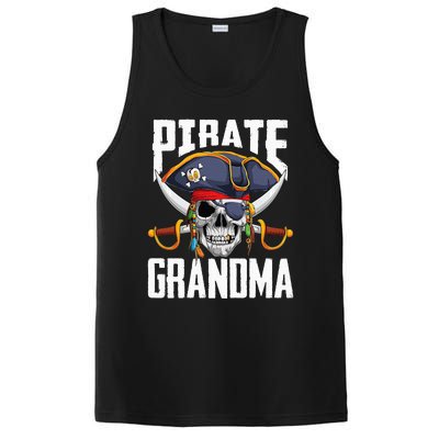 Family Skull Pirate Grandma Jolly Roger Crossbones Flag PosiCharge Competitor Tank