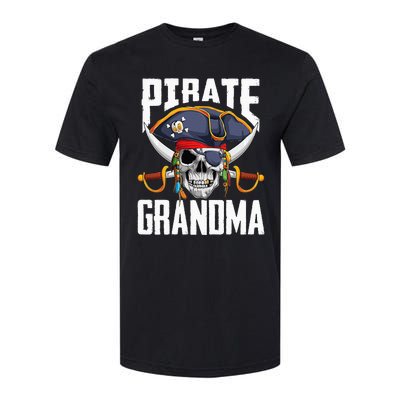 Family Skull Pirate Grandma Jolly Roger Crossbones Flag Softstyle® CVC T-Shirt