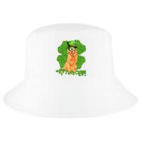 Funny St Patricks Day Golden Retriever Dog Cute Shamrock Cool Comfort Performance Bucket Hat