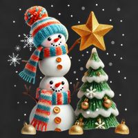 Funny Snowmen Putting Up Christmas Tree 15oz Campfire Ceramic Mug
