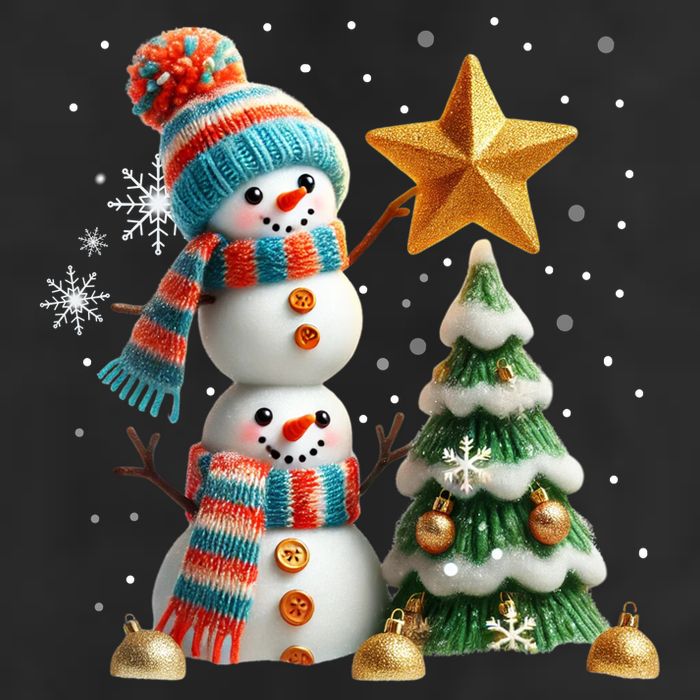 Funny Snowmen Putting Up Christmas Tree 25L Jumbo Tote
