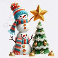 Funny Snowmen Putting Up Christmas Tree Garment-Dyed Sweatshirt