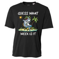 Funny shark party beach guess what week is it Lover shark Cooling Performance Crew T-Shirt