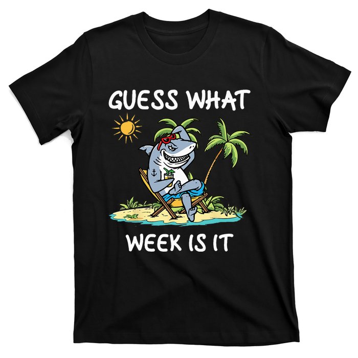 Funny shark party beach guess what week is it Lover shark T-Shirt