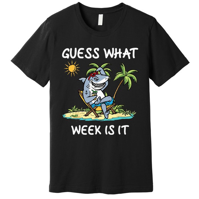 Funny shark party beach guess what week is it Lover shark Premium T-Shirt