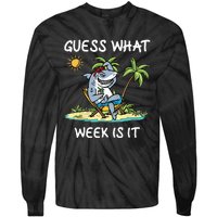 Funny shark party beach guess what week is it Lover shark Tie-Dye Long Sleeve Shirt