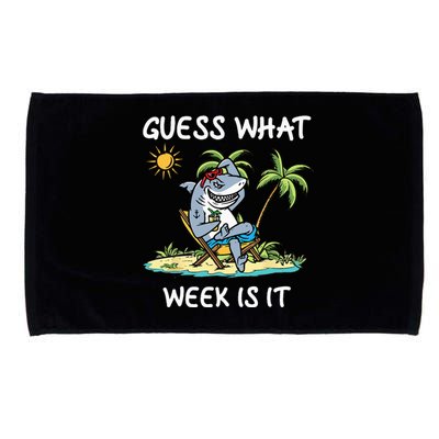 Funny shark party beach guess what week is it Lover shark Microfiber Hand Towel