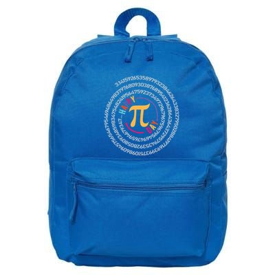Funny Spiral Pi Numbers Mathematics Love Math Happy Pi Day Meaningful Gift 16 in Basic Backpack