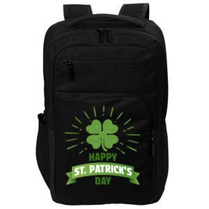 Funny St Patricks Day Shamrock Gift Impact Tech Backpack