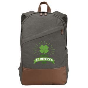 Funny St Patricks Day Shamrock Gift Cotton Canvas Backpack