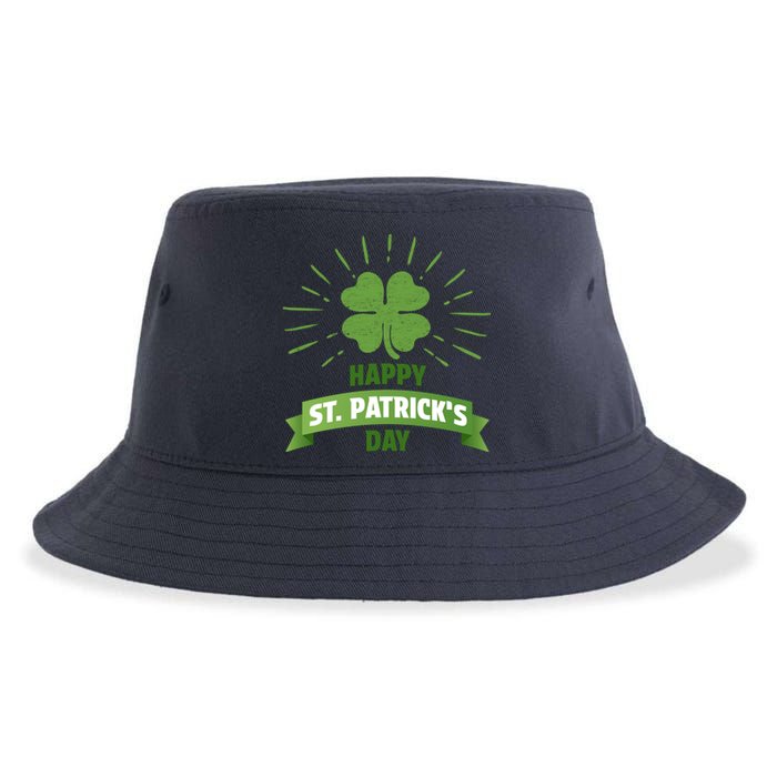 Funny St Patricks Day Shamrock Gift Sustainable Bucket Hat