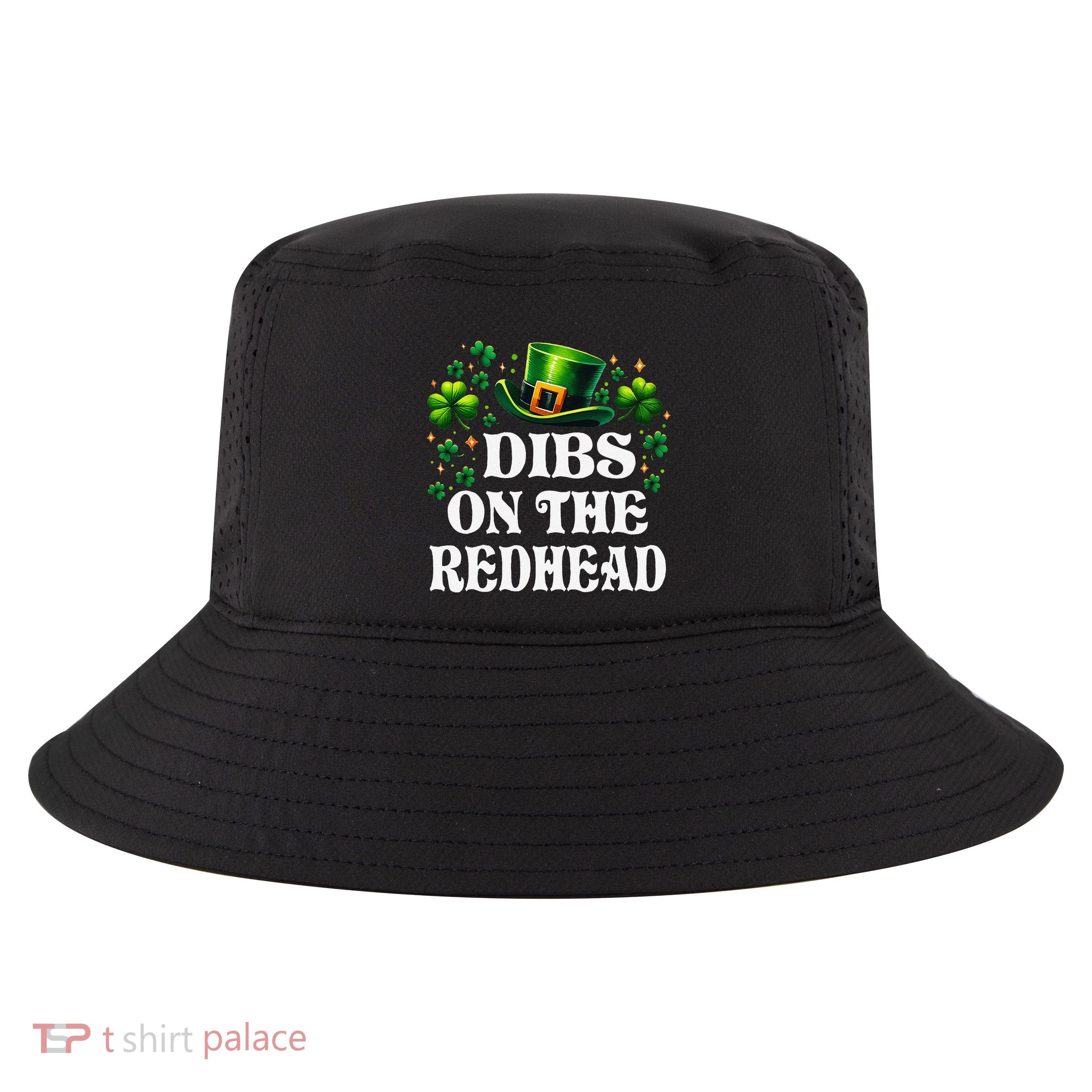 Funny St PatrickS Day Dibs On The Redhead Shamrock Cool Comfort Performance Bucket Hat