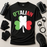 Funny Saint Patricks Day Irish Italian Otalian Cooling Performance Crew T-Shirt