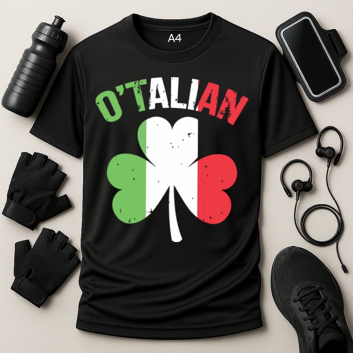Funny Saint Patricks Day Irish Italian Otalian Cooling Performance Crew T-Shirt