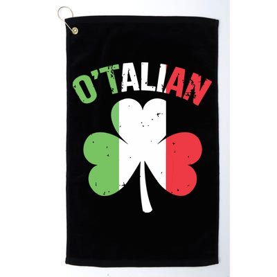 Funny Saint Patricks Day Irish Italian Otalian Golf Towel