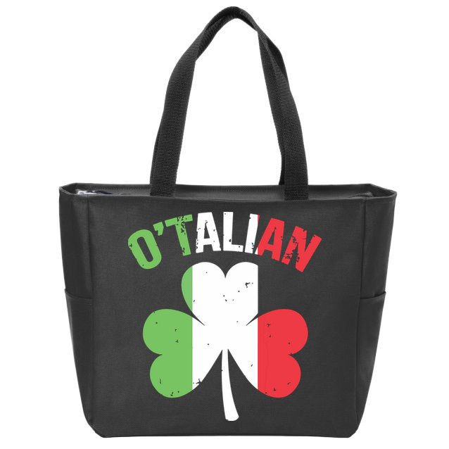 Funny Saint Patricks Day Irish Italian Otalian Zip Tote Bag