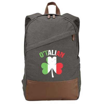Funny Saint Patricks Day Irish Italian Otalian Cotton Canvas Backpack