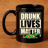 Funny St. Patricks Day Drunk Lives Matter Leprechaun 11oz C Handle Ceramic Mug
