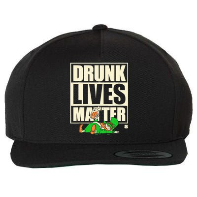 Funny St. Patricks Day Drunk Lives Matter Leprechaun Wool Snapback Cap