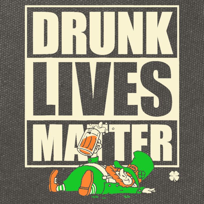 Funny St. Patricks Day Drunk Lives Matter Leprechaun Cotton Canvas Backpack