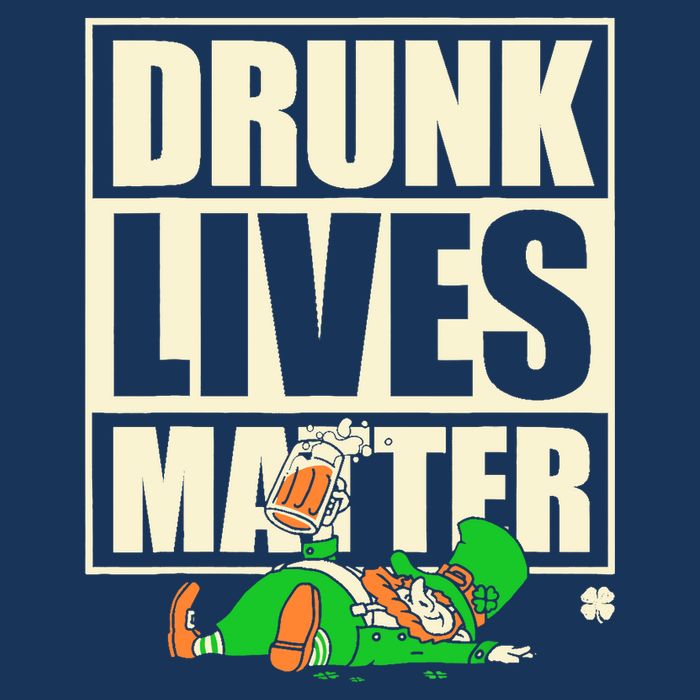 Funny St. Patricks Day Drunk Lives Matter Leprechaun Drawstring Bag