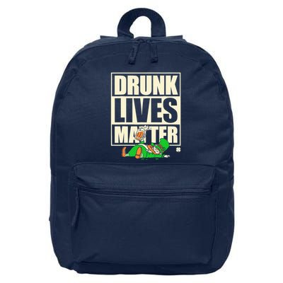 Funny St. Patricks Day Drunk Lives Matter Leprechaun 16 in Basic Backpack