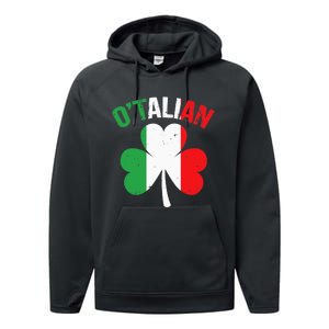 Funny Saint Patricks Day Irish Italian O'talian Performance Fleece Hoodie