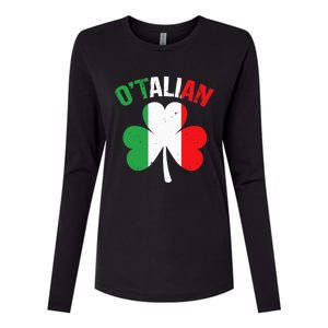 Funny Saint Patricks Day Irish Italian O'talian Womens Cotton Relaxed Long Sleeve T-Shirt