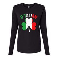 Funny Saint Patricks Day Irish Italian O'talian Womens Cotton Relaxed Long Sleeve T-Shirt