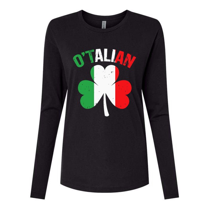 Funny Saint Patricks Day Irish Italian O'talian Womens Cotton Relaxed Long Sleeve T-Shirt